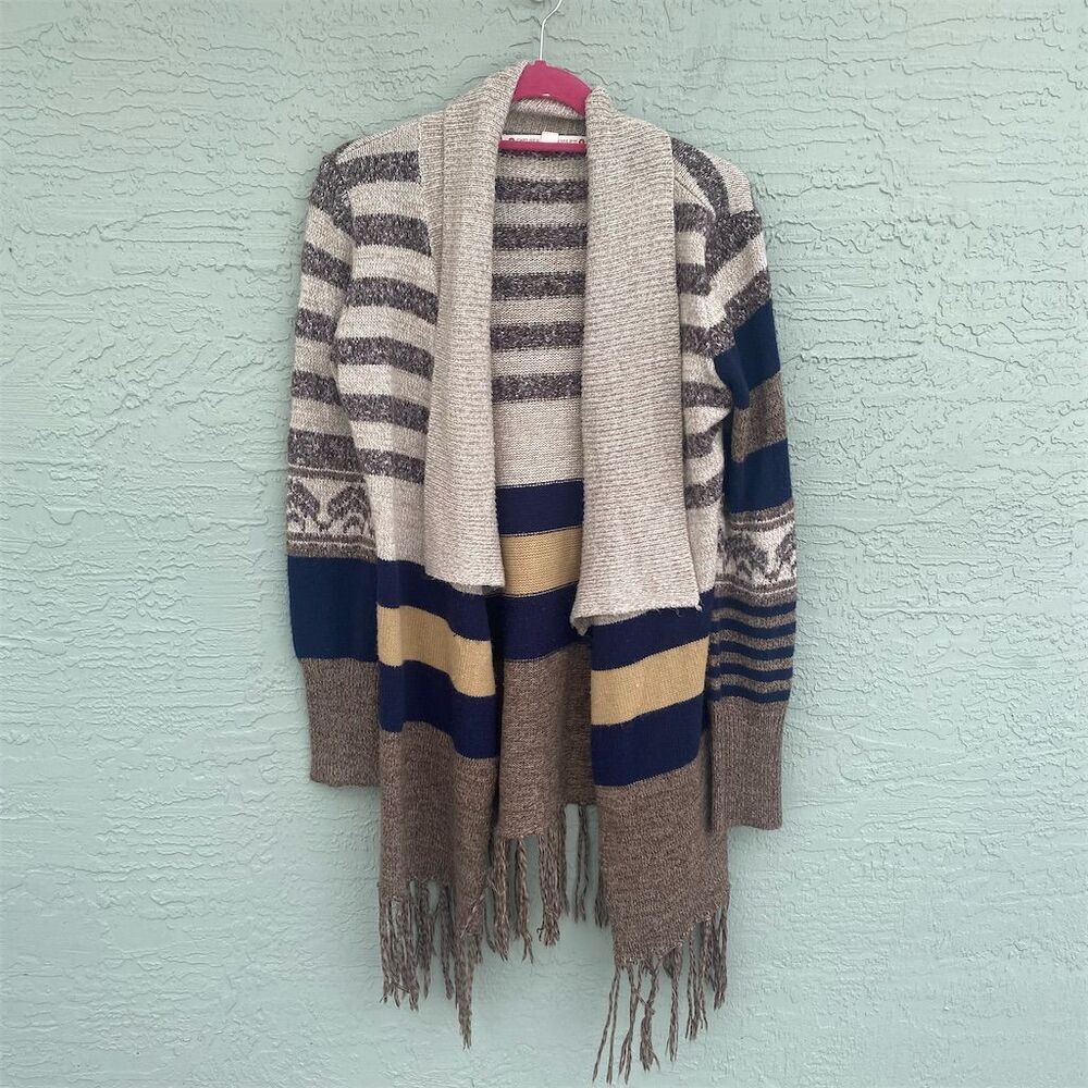 Chelsea & Violet Women's Striped Cardigan Sweater Size S Multicolor